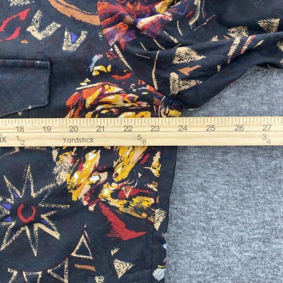 Vintage Lone Roo Roper Button Down Shirt Mens Aztec Native Print Mens XL USA AOP - Picture 7 of 9